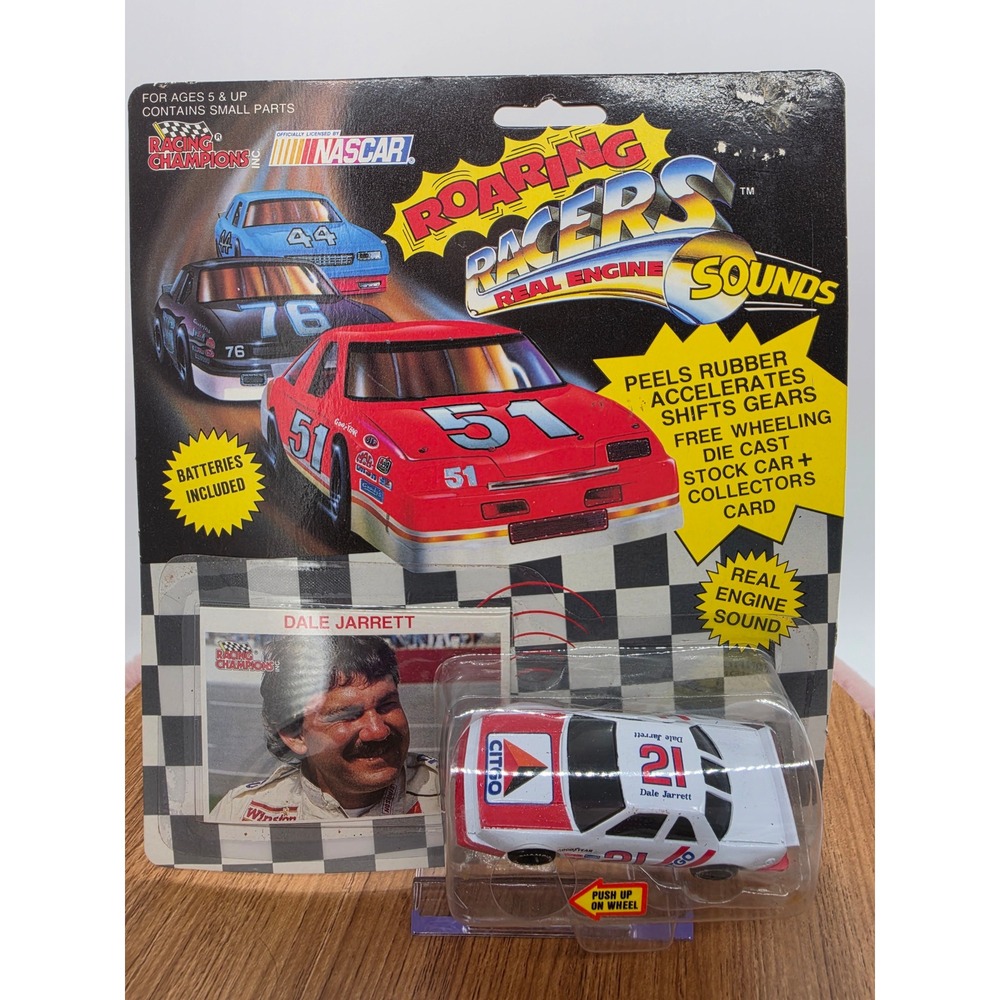Racing Champions Dale Jarrett 21 Citgo Roaring Racers Sound Die Cast NASCAR 1991